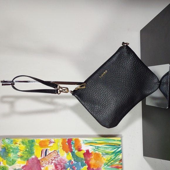 Lodis Pebbled Leather "Emily" Convertible Crossbody/Clutch Bag - Picture 5 of 10